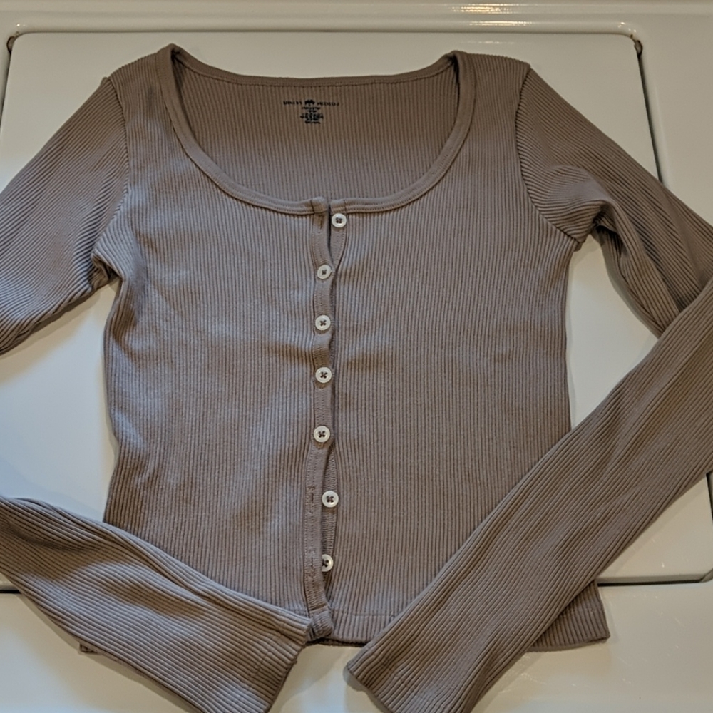 Brandy Melville Zelly Ribbed Long Sleeve Top